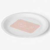 Koraal simpply Elegant Wedding Papieren Bordje (Gekanteld)