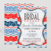 Koraal Sinaasappel en lichtblauwe luipaardprint Kaart (Voorkant / Achterkant)