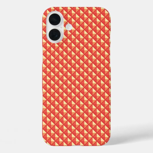Koraal sinaasappel, enamel look, bestudeerd raster Case-Mate iPhone case (Achterkant)