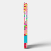 Koraal Sinaasappel Kleurrijke Patchwork Quiltblok  Case-Mate iPhone Case (Achterkant / Links)