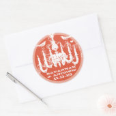 Koraal Sinaasappel  Love Bird kroonluchter Ronde Sticker (Envelop)