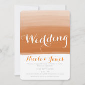 Koraal Sinaasappel meloen Waterverf Modern Glam Br Kaart (Voorkant)