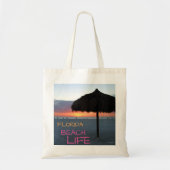 Koraal Sinaasappel Ocean Sunset / Florida Beach Li Tote Bag (Voorkant)