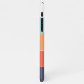 Koraal Sinaasappel Rood Donkerblauw Seafoam Groene iPhone Hoesje (Linkerkant)