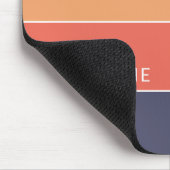 Koraal Sinaasappel Rood Donkerblauw Seafoam Groene Muismat (Hoek)