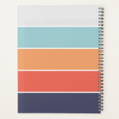 Koraal Sinaasappel Rood Donkerblauw Seafoam Groene Planner (Achterkant)