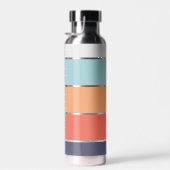 Koraal Sinaasappel Rood Donkerblauw Seafoam Groene Waterfles (Rechts)