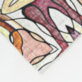 Koraal Sinaasappel Rood Mauve Roze Violet Zwart Tr Fleece Deken (Hoek)