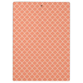 Koraal Sinaasappel, Zalm, Marokkaanse Quatrefoil Klembord (Achterkant)