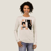 Koraal Sinaasappel Zwart Abstract Art Gameboard De Tri-Blend Shirt (Voorkant)