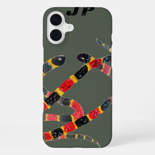 Koraal Slangen Reptiel Op Maat iPhone Hoesje (Achterkant)