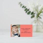 Koraal - speciaal voor kinderen bestemde allergie visitekaartje (Staand voorkant)