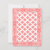 Koraal speelkaart Koning/Koningin save the date (Achterkant)