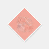 Koraal Spring Bloemen Trouwpapier Servetten (Hoek)