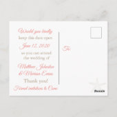 Koraal Starfish Aangepast sparen het Briefkaart va (Achterkant)