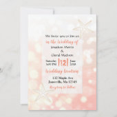 Koraal Starfish strand bruiloft uitnodigingen (Voorkant)