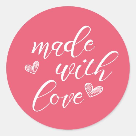 KORAAL STICKERS GEMAAKT MET LIEFDE (Voorkant)