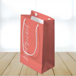 Koraal Stijlvolle Script Trouw Bruidsmeisje Klein Cadeauzakje