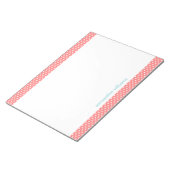 Koraal Stip en Stripes Patroon Notitieblok (Schuin)