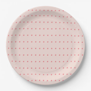 Koraal Stip Papier Borden 9 inch Papieren Bordje