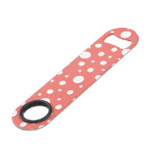 Koraal Stippenpatroon Speed Flessenopener (Voorkant Gekanteld)