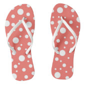Koraal Stippenpatroon Teenslippers (Voetbed)