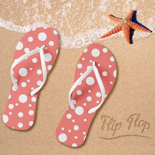 Koraal Stippenpatroon Teenslippers