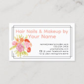 Koraal Stoffig Roos Blush Roze Botanische Make-up Visitekaartje (Achterkant)