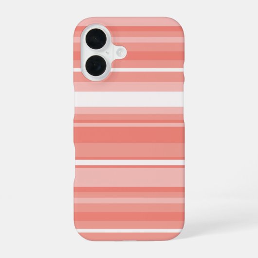 Koraal strepen iPhone 16 hoesje (Achterkant)