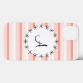 Koraal Stripe 'Monogram' iPad-draagtas Case-Mate iPhone Case (Achterkant (horizontaal))