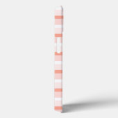 Koraal Stripe 'Monogram' iPad-draagtas Case-Mate iPhone Case (Achterkant / Rechts)