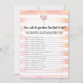 Koraal Striped Flamingo die papa het beste spel ke Kaart (Voorkant)