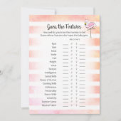 Koraal Striped Flamingo raad eigenschappen Shower  Kaart (Voorkant)