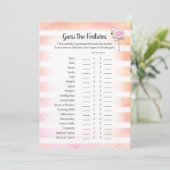 Koraal Striped Flamingo raad eigenschappen Shower  Kaart (Staand voorkant)