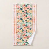 Koraal Striped Floral Bath Towel Set Bad Handdoek (Handdoek)