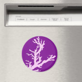 Koraal tak - amethist en orchidee magneet (Insitu (Vaatwasser))