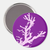 Koraal tak - amethist en orchidee magneet (Voorkant / Achterkant)