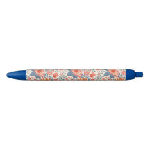 Koraal & Teal Tuinbloemen op Zachte Beige