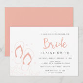 Koraal Teenslippers Zomer Strand Vrijgezellenfeest Kaart (Voorkant / Achterkant)