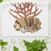 Koraal Theedoek (Gevouwen)