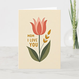 Koraal Tulp Moeders Liefde Kaart