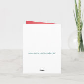 Koraal, Turkoois Bloemhart Bedankkaart (Achterkant)