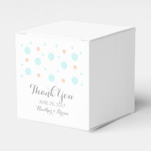 Koraal Turquoise Confetti Trouw Favor Dozen Bedankdoosjes