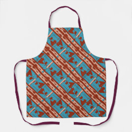 Koraal Turquoise Rust schuine mediterrane Tegel Schort