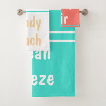 Koraal Turquoise White Beach Typografie