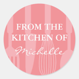 Koraal Uit de keuken van kookgerei sticker
