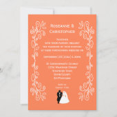 Koraal Uitnodiging Bruid Bruidegom Ontwerp (Voorkant)