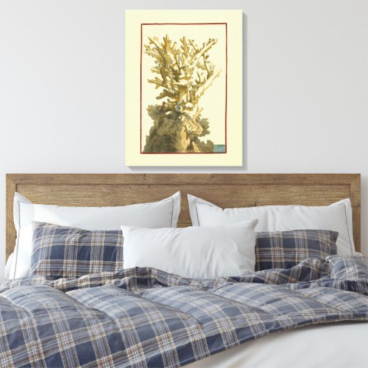 Koraal van het Zee Canvas Afdruk (Insitu (Slaapkamer))