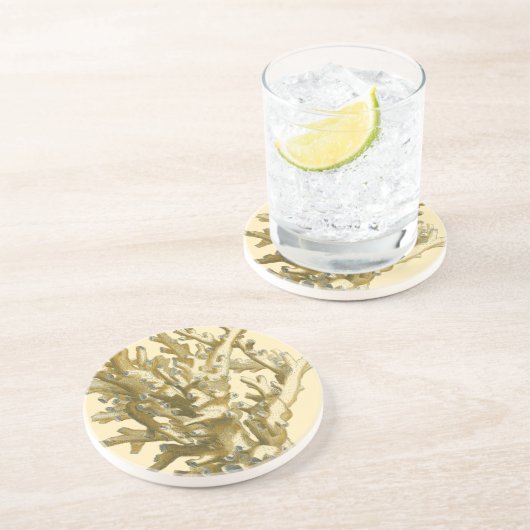 Koraal van het Zee Zandsteen Onderzetter (Zijkant)