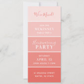 Koraal Verf Staal Kaart Housewarming Party Invite (Voorkant)